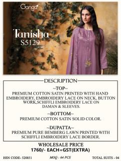 Ganga tanisha 5129 kolkata dress material wholesale market
